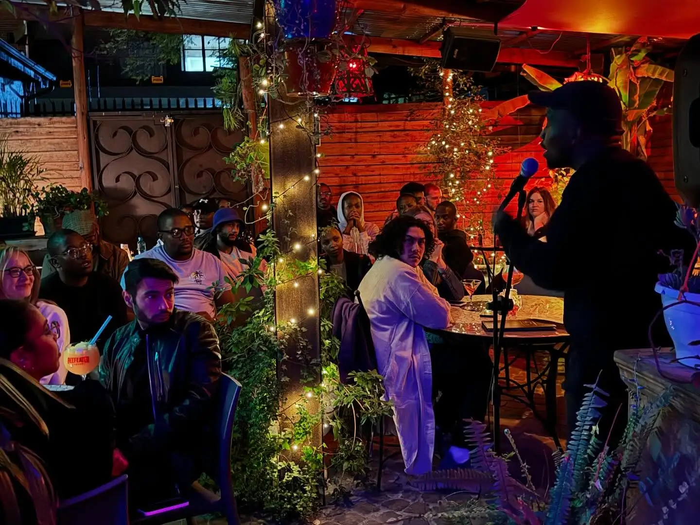 Open mic night stage